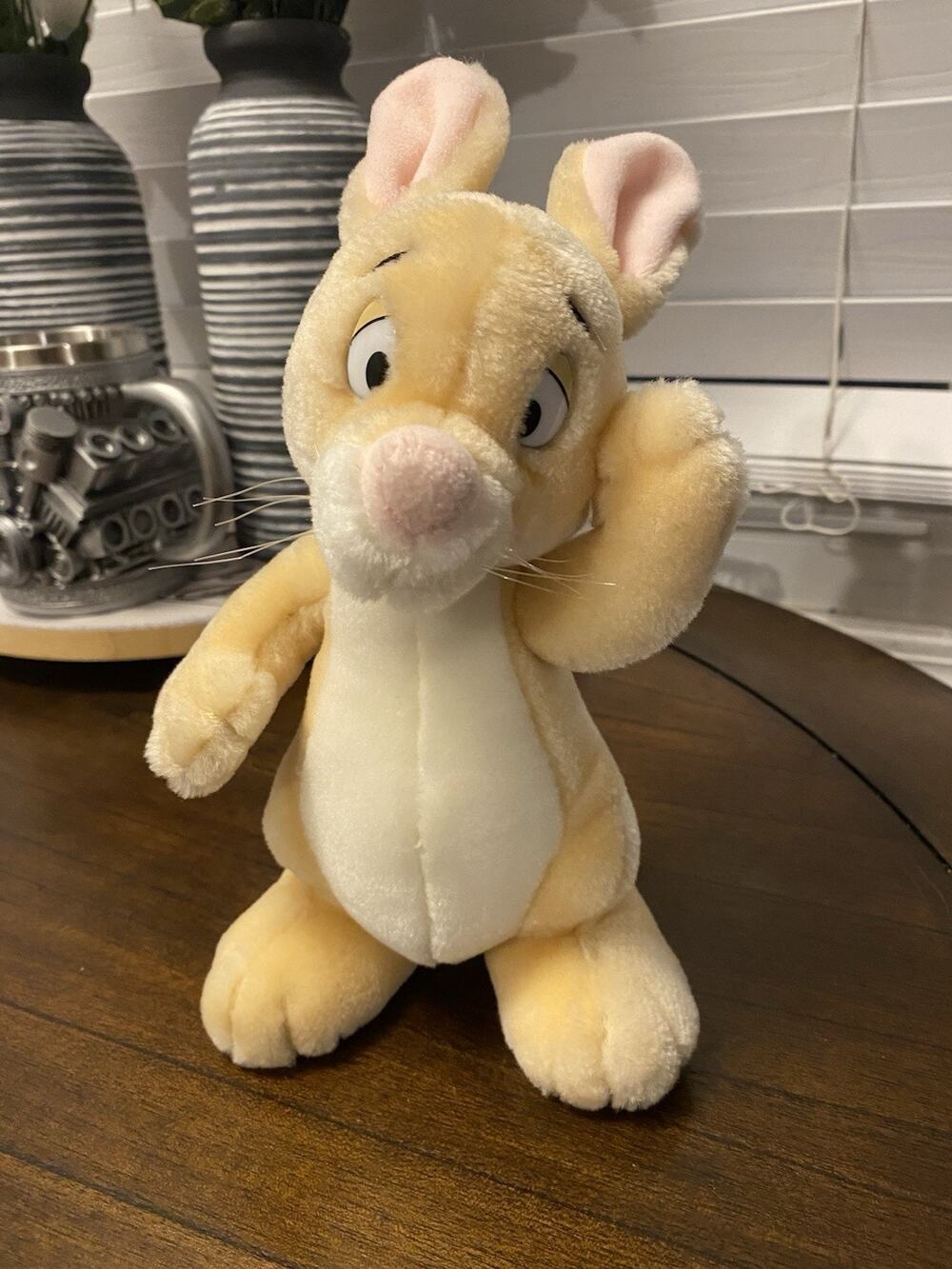 Vintage Disney Store Rabbit Winnie The Pooh Sitting Plush Yellow Stuffie